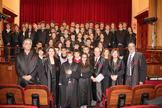 Instantànea de la visita de l'escola Virolai el passat divendres al Col·legi d’Advocats de Barcelona. Instantànea de la visita de l'escola Virolai el passat divendres al Col·legi d’Advocats de Barcelona.